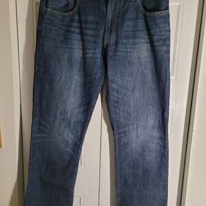 GAP Dark Denim Jeans Size 36 X 32 Standard Mens Straight Leg Nwot 5 pockets